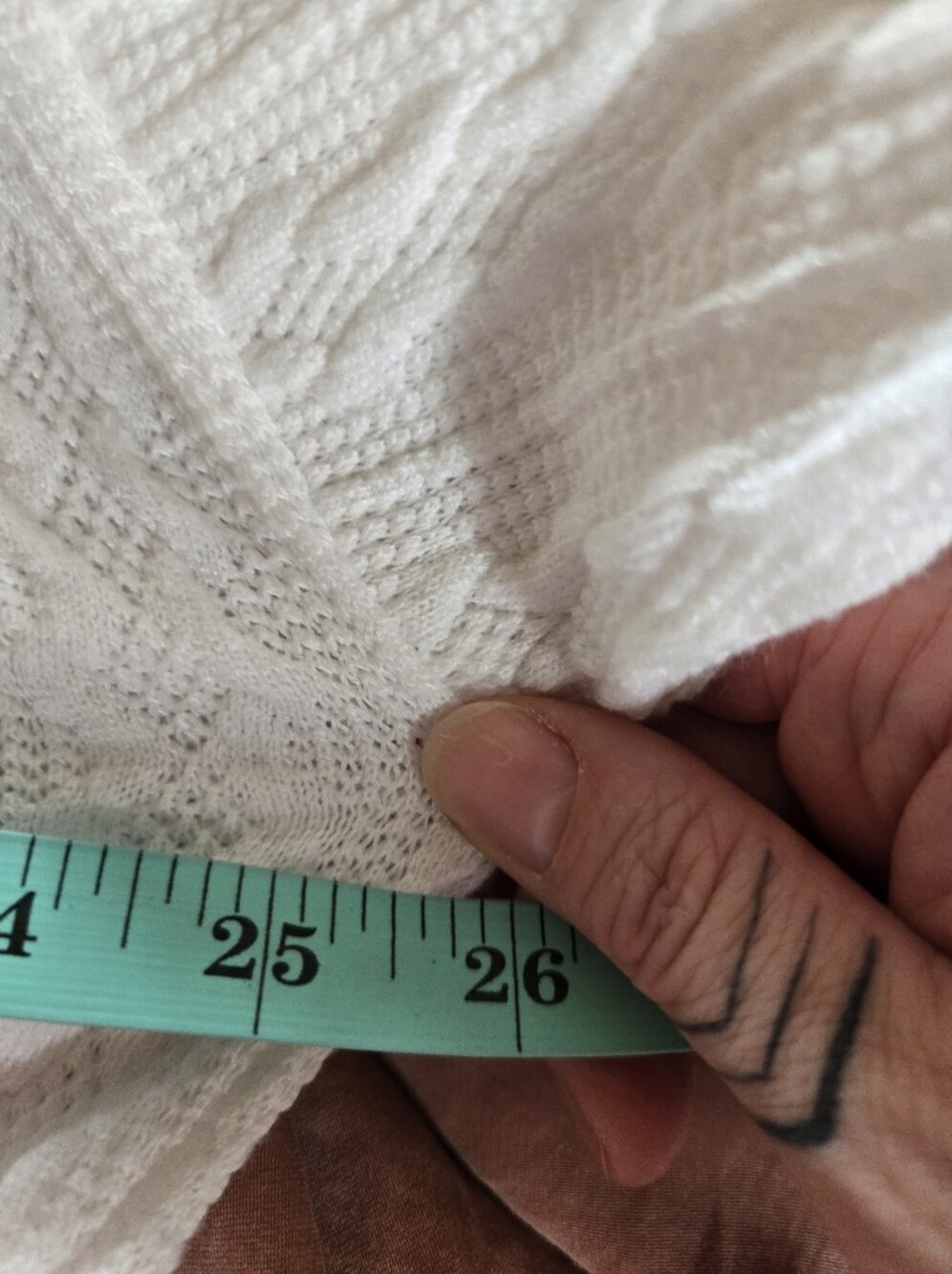 Antistar | White Cropped Cable Knit Boxy Sweater, Size M - Picture 8 of 11